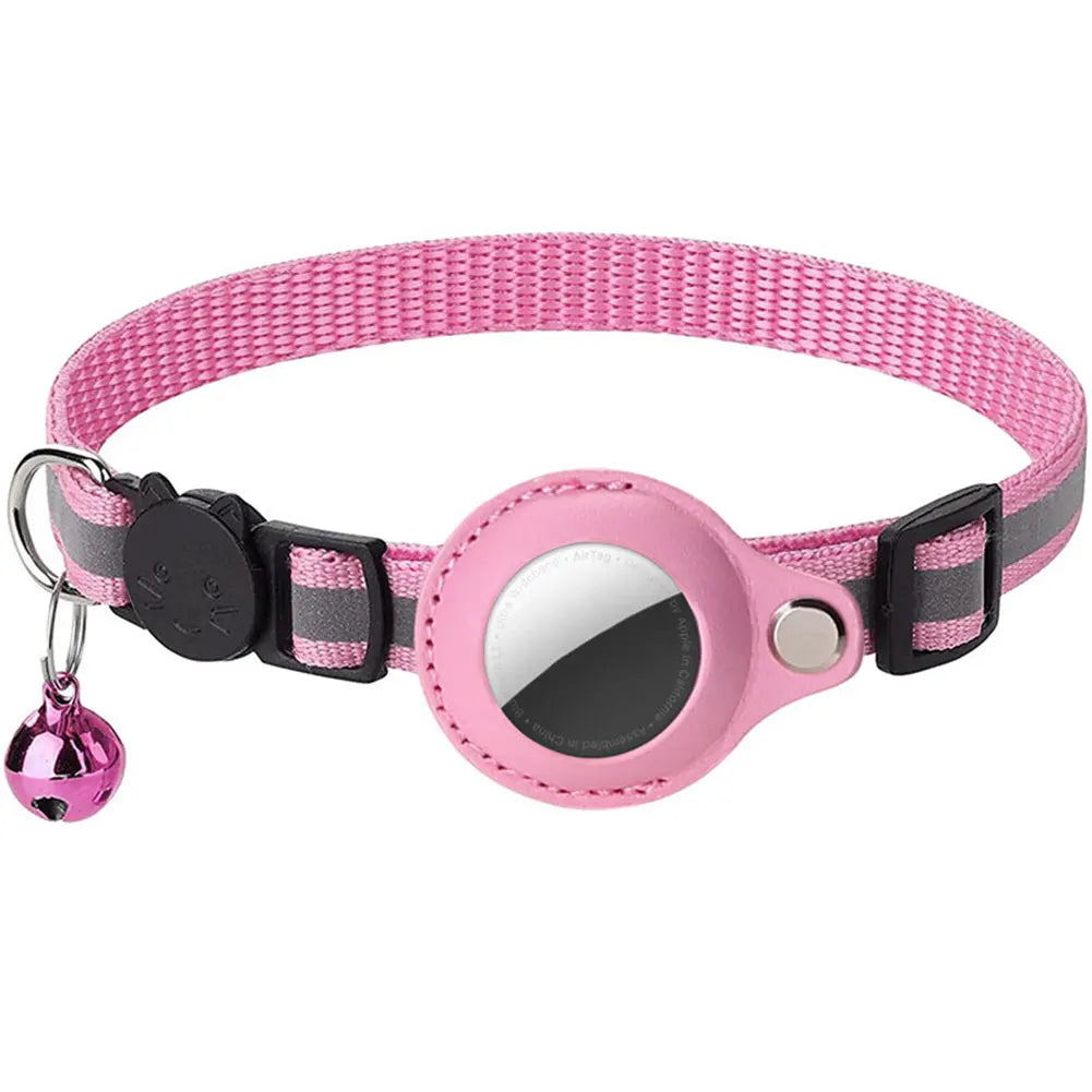 Apple AirTag Pet Collar, Reflective Kitten Collar, Safety Buckle, GPS Tracker Holder, Adjustable