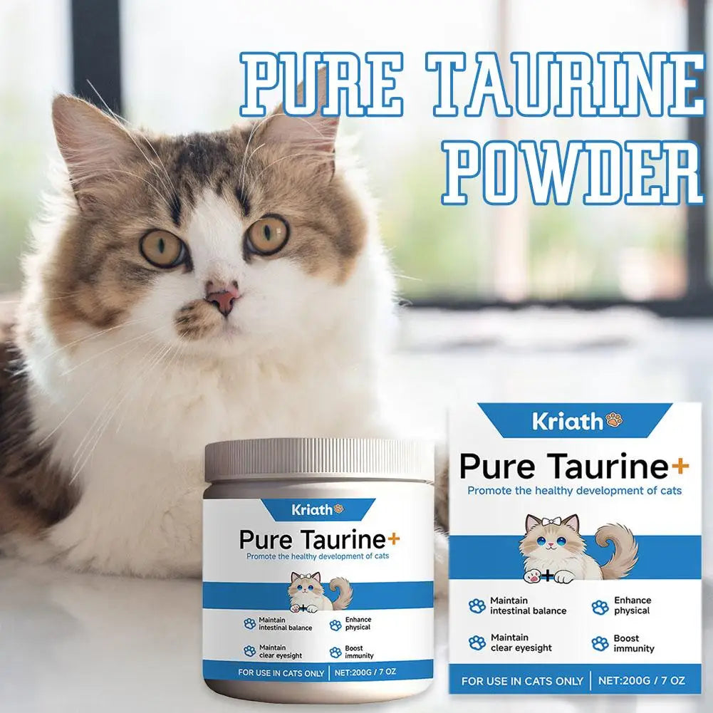 Taurine Powder For Cats Kittys Heart-Vision Daily Well-Ness Gentle On Sensitive Stomachs
