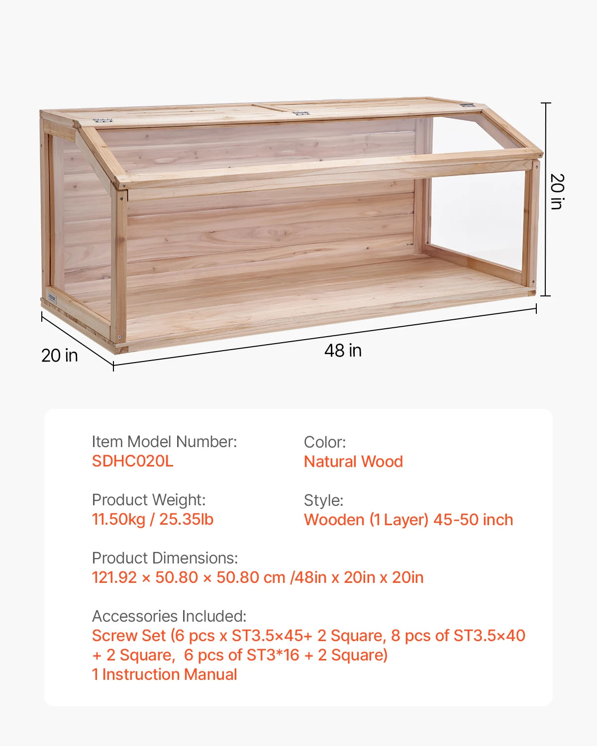 Wooden Hamster Cage 270° Viewing With Openable Top Ventilated Animal Cage