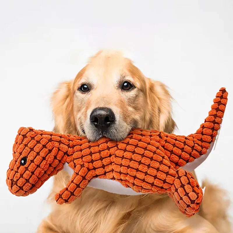 Pets Dog Chew Stuffed Funny Dinosaur Shape