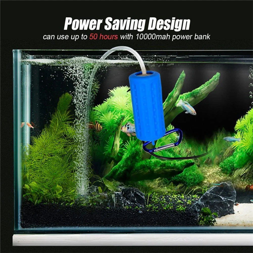 Aquarium Air Pump Small USB Aquarium Fish Tank Oxygen Portable Air Pump Motor Energy Saving Supplies Accessories