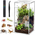 Acrylic Terrarium with Magnetic Door & All-Side Ventilation, Pre-Assembled Reptiles Habitat