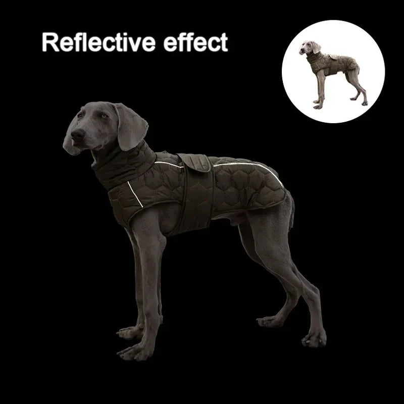 Winter Warm Dog Clothes Thick Reflective Snowsuit Pet Dog Down Jacket