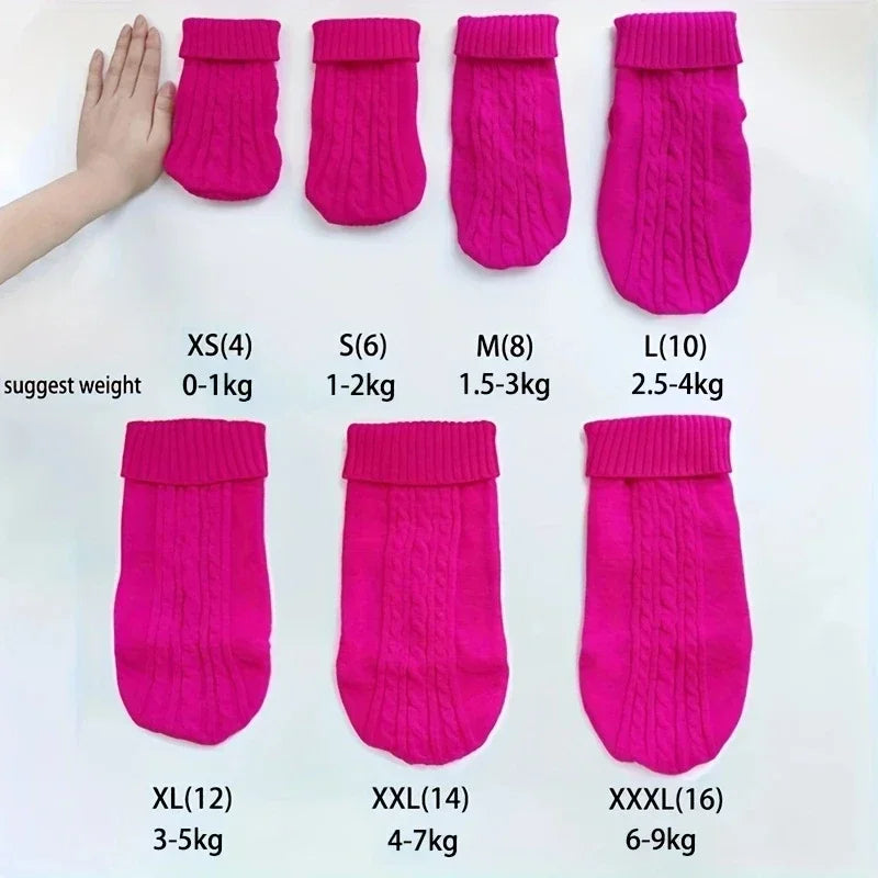 Dog Winter Clothes Knitted Pet Clothes For Small Medium Dogs Chihuahua Puppy Pet Sweater Pure Dog Sweater Ropa Perro