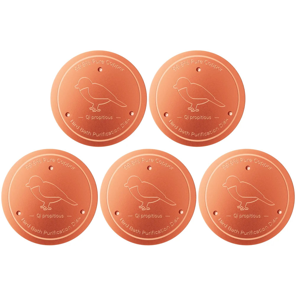 1-5CS Bird Bath Copper Disk With 3 Point Support Bird Bath Purification Plate For Outdoor Bird Bath