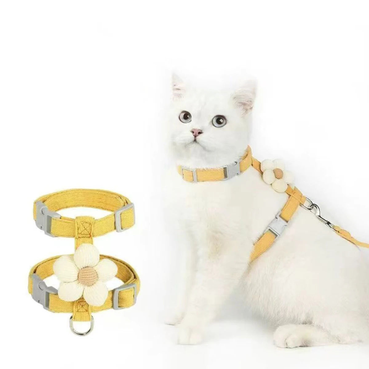 Cat Harness and Leash Sets, Adjustable Dog Harness for Small Dog, Leash Breathable Pet