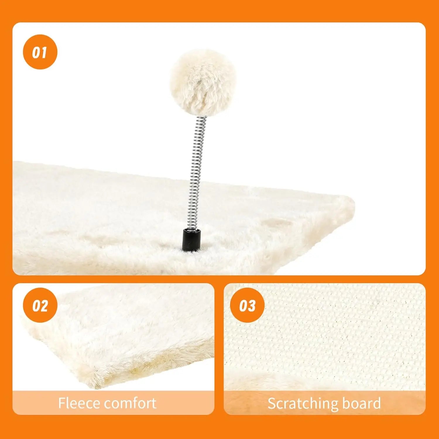 Wall-Mounted Cat Climber Set with Shelves, Perches, Bridge, Hammock & Scratching Board