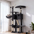 Cat Tree, 53 inch Cat Tower for Indoor Cats, Cat House with Padded Platform Bed