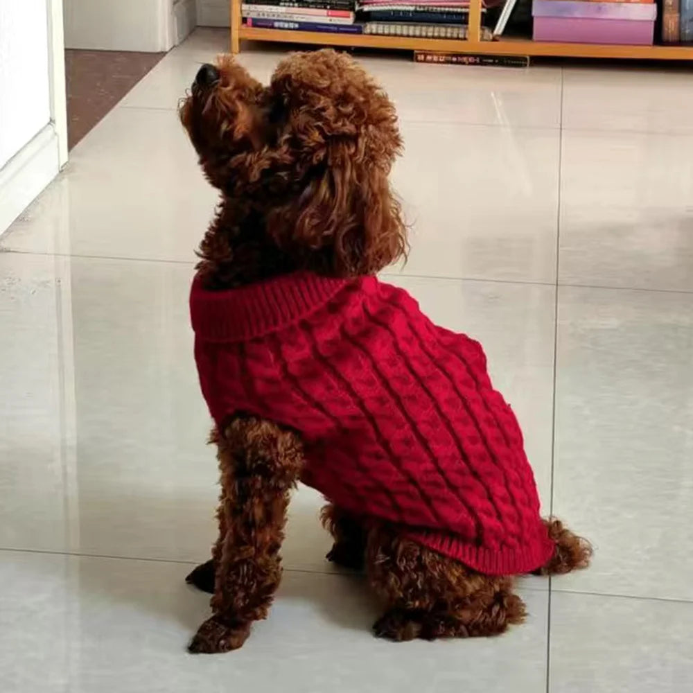 Classic Solid Chihuahua Puppy Dog Sweater for Small Dogs