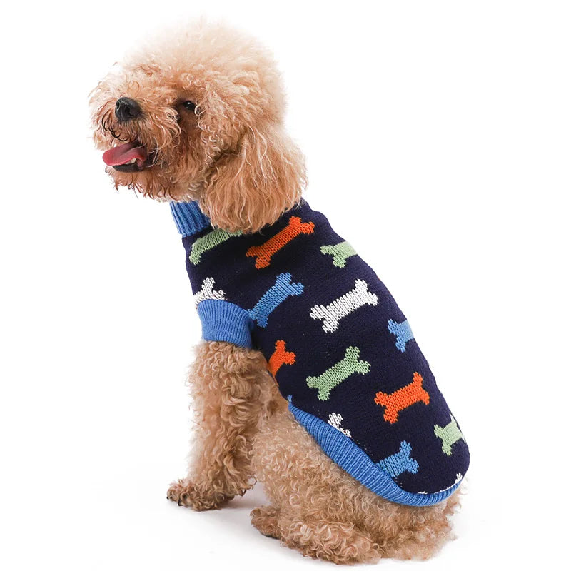 Warm Pet Dog Sweater Winter Dog Clothes for Small Medium Dogs Knitted