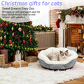 Heated Pet Bed, Machine Washable Thickened Plush Cat/Dog Bed