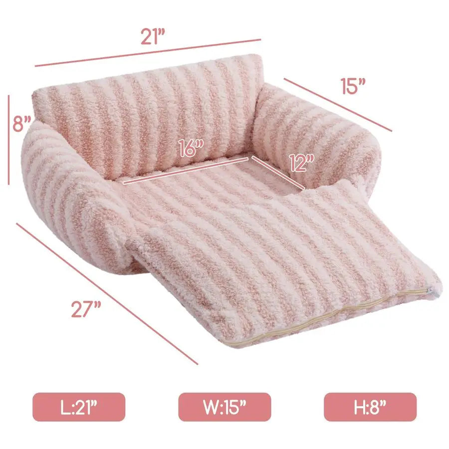 Fluffy Plush Soft Pet Couch Orthopedic Sofa Nest Beds for Small Cats and Dogs