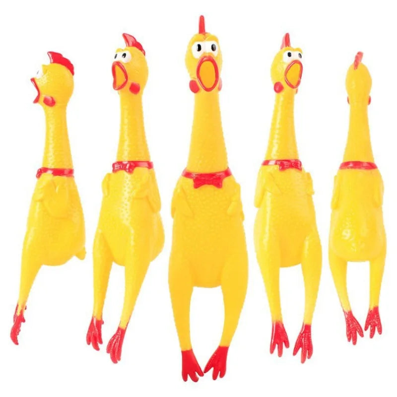 Squeaky Screaming Chicken Pet Toy Funny Molar Chew