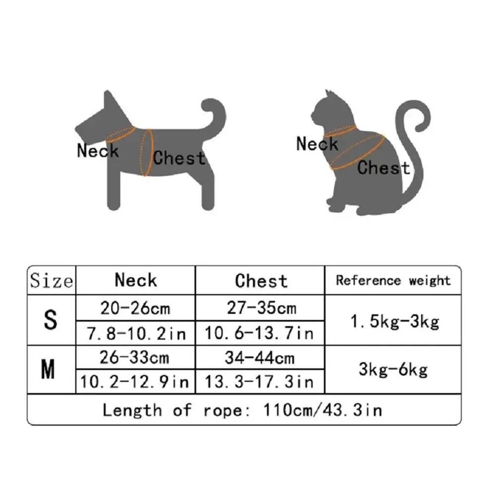Undershirt Style Pet Leash, Adjustable Cat Dog Harness, Breathable Leash