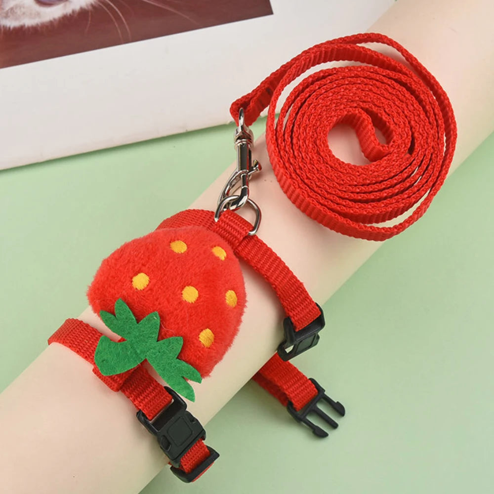 Rabbit/Cat Harness and Leash Set, Adjustable Pet Lead Leash for Small Animals