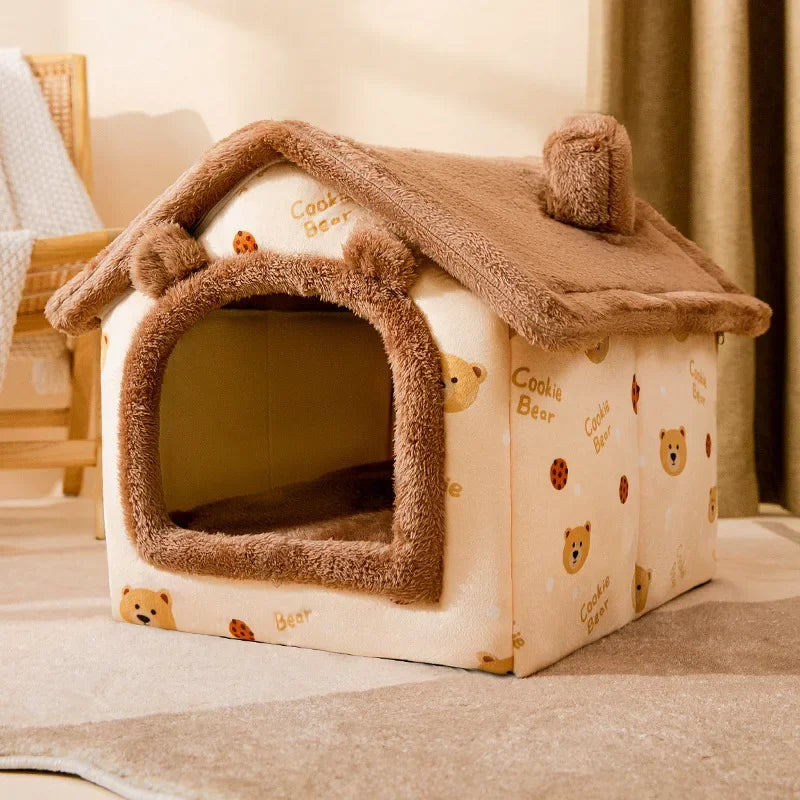 Dog Kennel Indoor Soft Comfortable Puppy House Winter Warm Pet Sleeping Mat