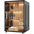 Modern Cat House & Indoor Villa - Extra Large Wooden Enclosure with Lockable Wheels & Tempered Glass