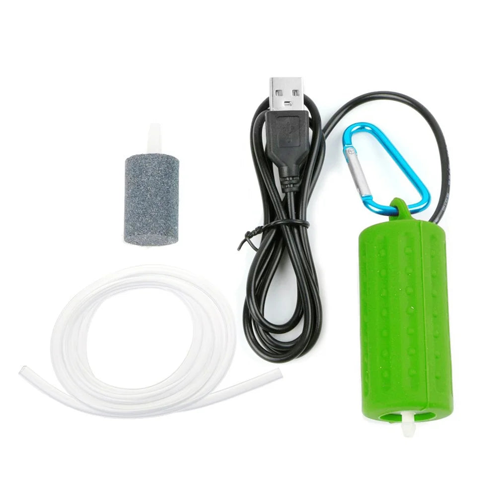 Aquarium Air Pump Small USB Aquarium Fish Tank Oxygen Portable Air Pump Motor Energy Saving Supplies Accessories