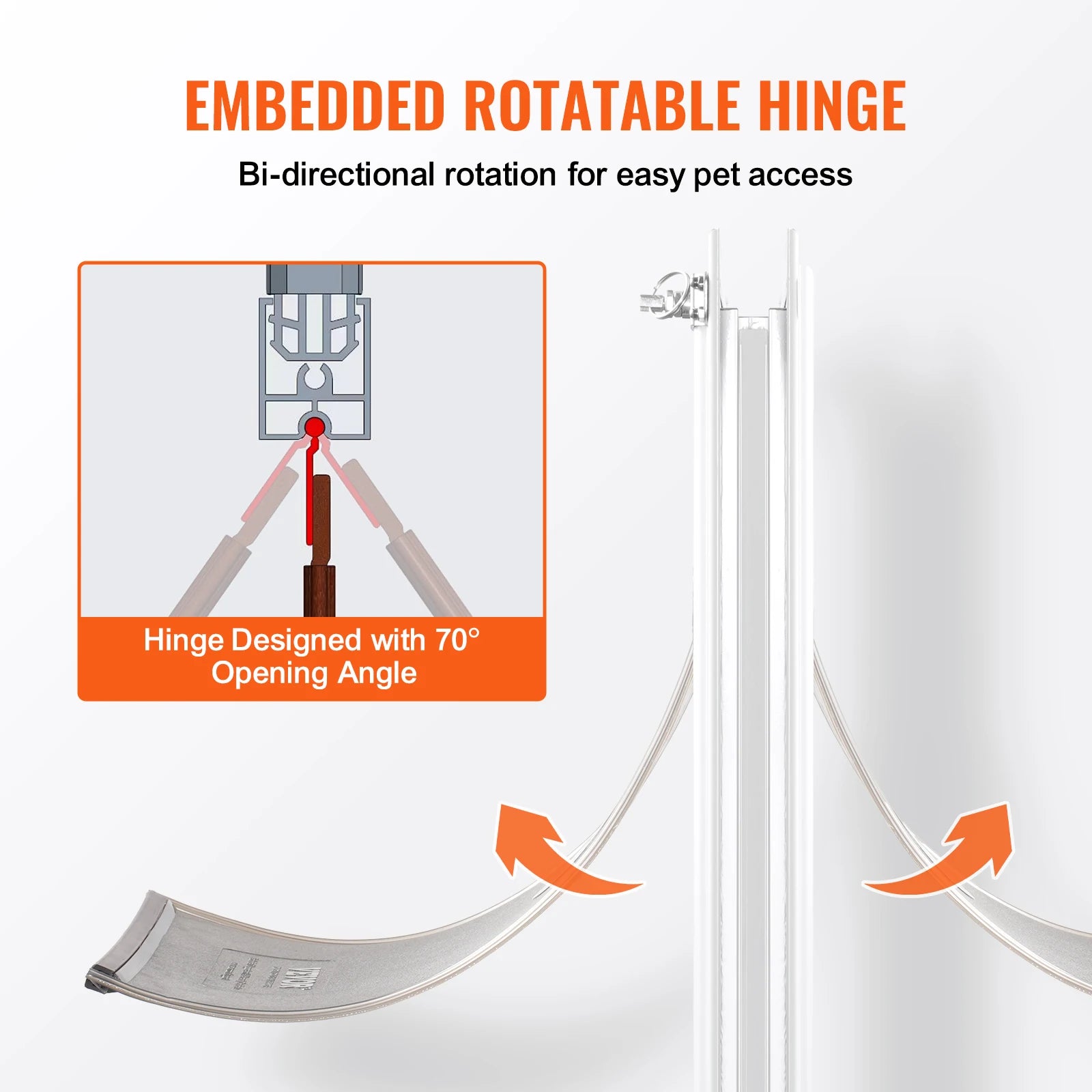 Pet Door Aluminum Frame with Lock and Flap System Weatherproof Doggy Door Easy to Install