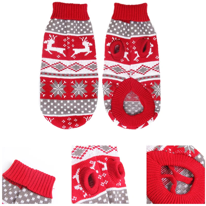 Warm Pet Dog Sweater Winter Dog Clothes for Small Medium Dogs Knitted