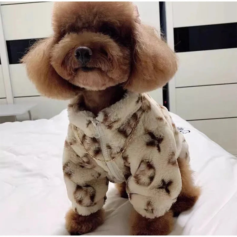 New Winter Dog Clothes Coral Fleece Warm Soft Cotton Jacket