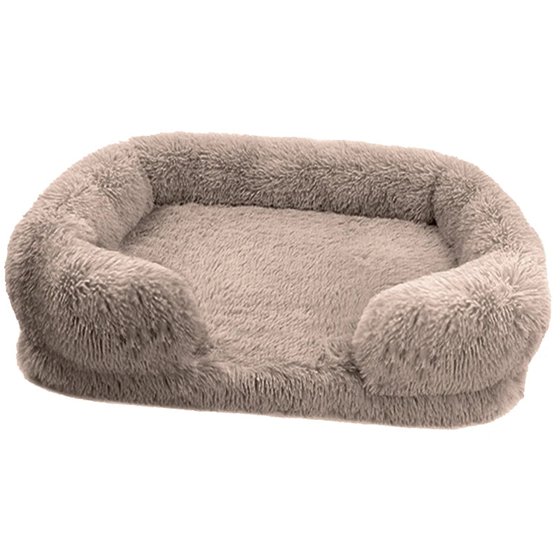 Thick orthopedic bed for large dogs - sponge, easy to remove and wash plush cover