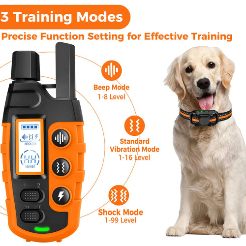 3300Ft Electric Dog Training Collar Remote Control Waterproof With Vibration