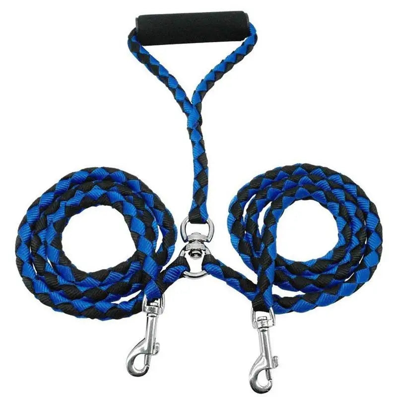 Pet Double Leash, 2 Way Couplers Dog Leash, Rope Elastic Extended Pet Leash