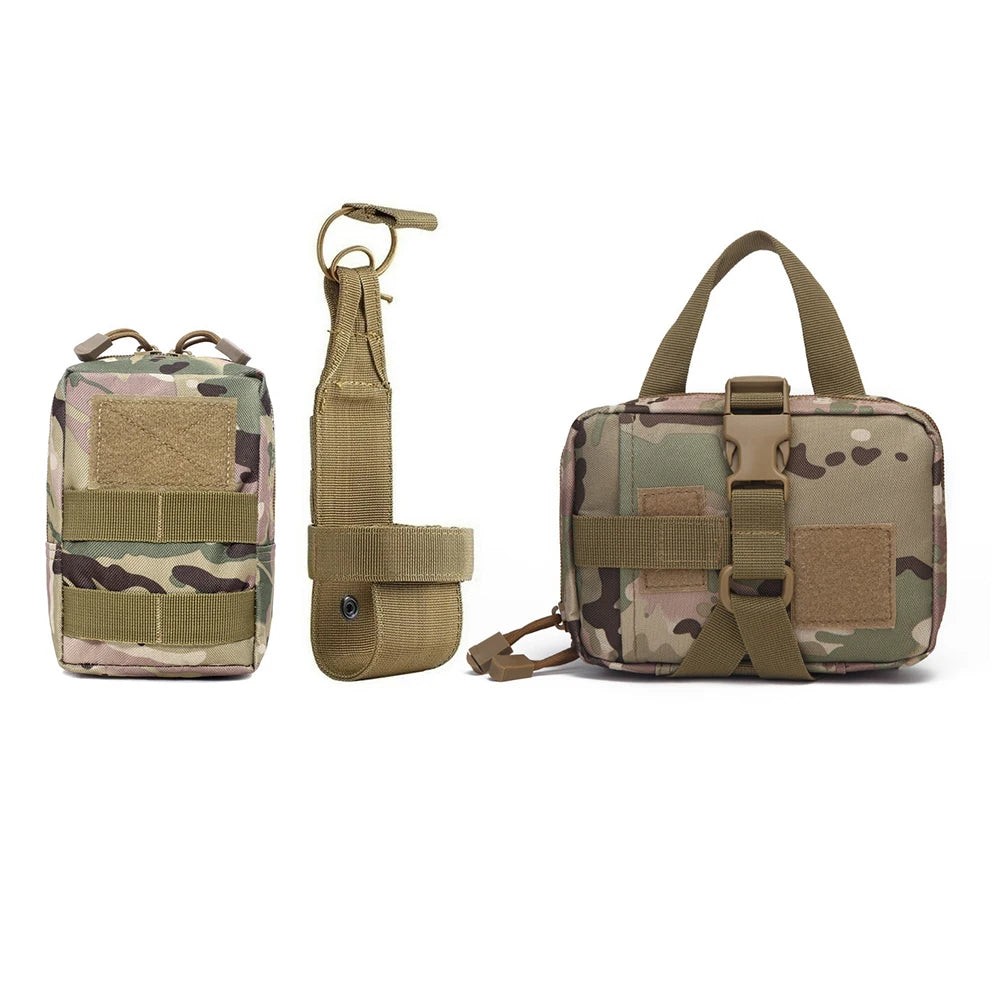 Dog Tactical Bags Set With Pouches Belt Attaching on Harness Sticker Military Dog Training