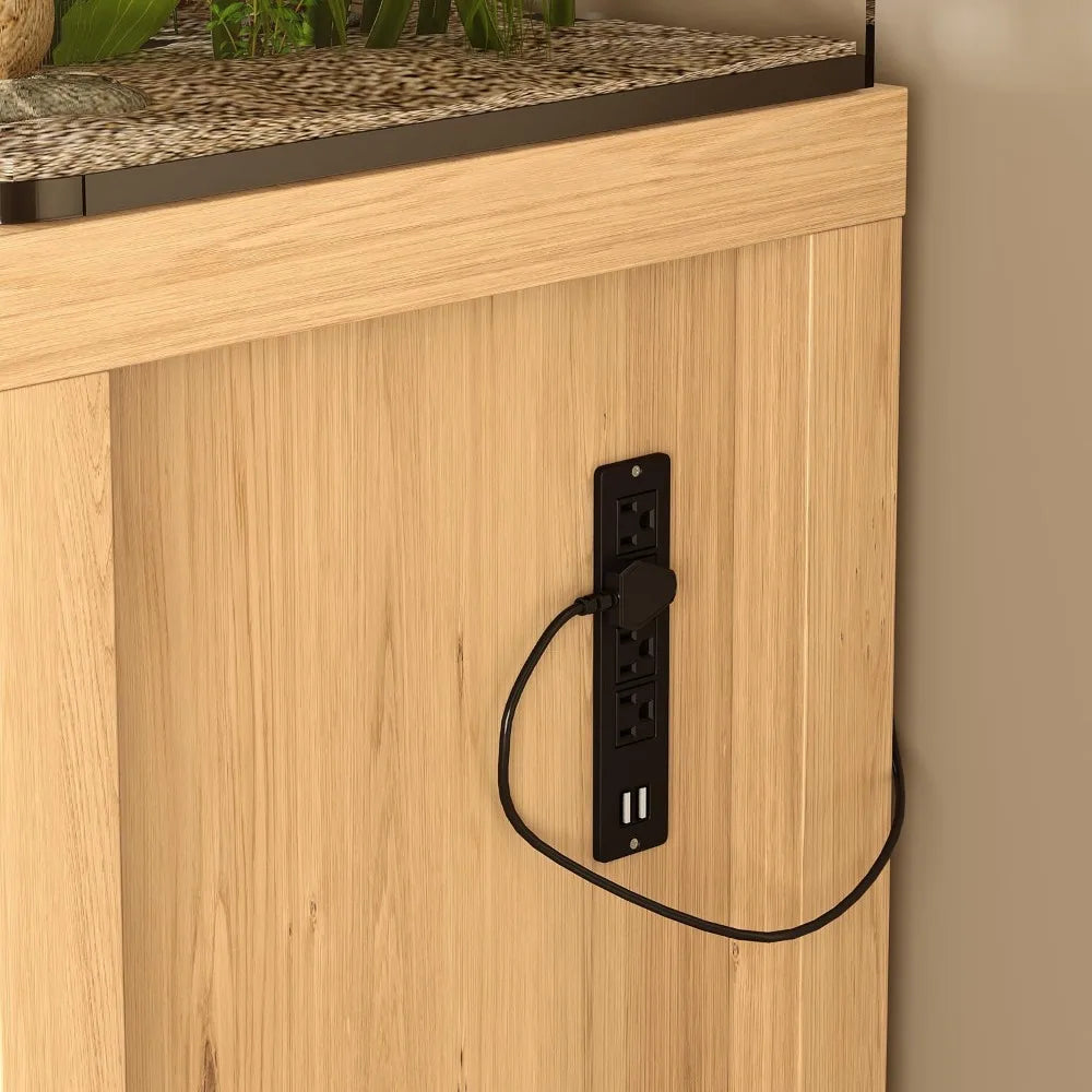 55-75 Gallon Fish Tank Stand with Power Outlets and Storage Drawer, Heavy Duty Aquarium Stand