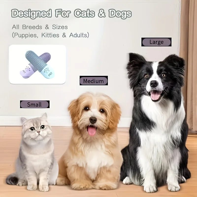 Soft Silicone Dog Toothbrush 360° Finger Toothbrush for Dogs/Cats