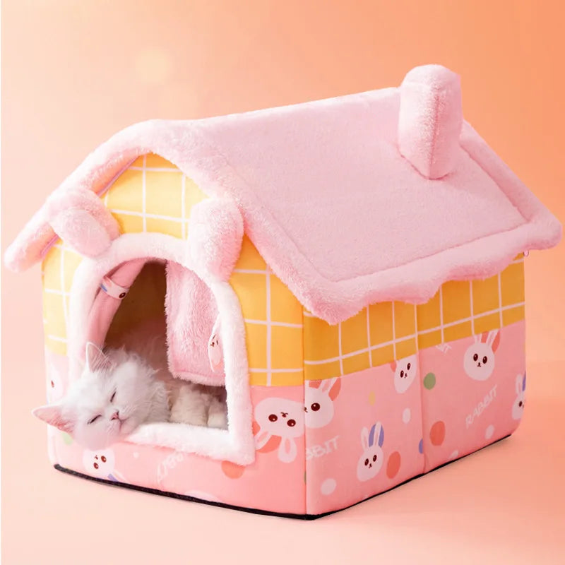 Dog Kennel Indoor Soft Comfortable Puppy House Winter Warm Pet Sleeping Mat