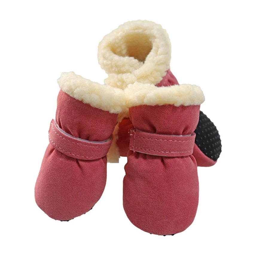 4Pcs Winter Waterproof Warm Pet Dog Shoes Non-slip Snow Boots