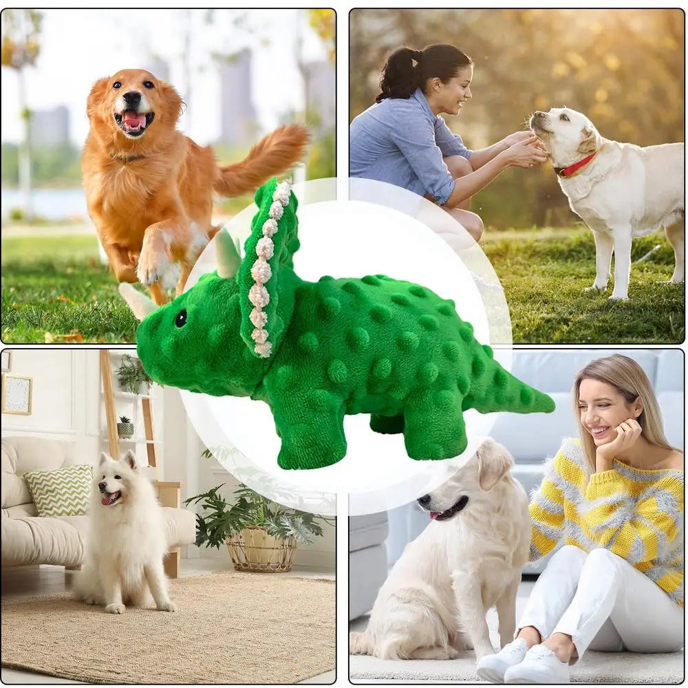 Dog Squeaky Toys Dogs Chew Toy Cute Dinosaur Plush Toy