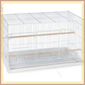 Stackable Metal Bird Cage for Small Pets, White Flight Home with Removable Tray