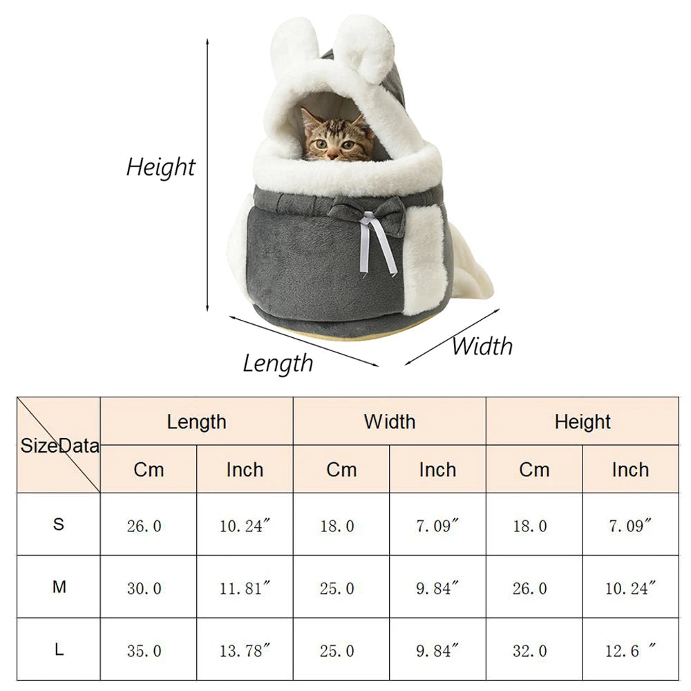 Outdoor Travel Puppy Dog Carrier Backpack Winter Warm