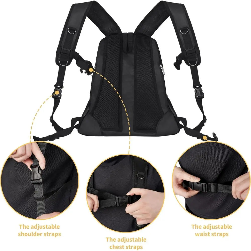 Pet Dog Carrier Backpack Small Dog Ventilated Mesh Dog Travel Back Pack with Safety Belt for Travel, Hiking, Cycling