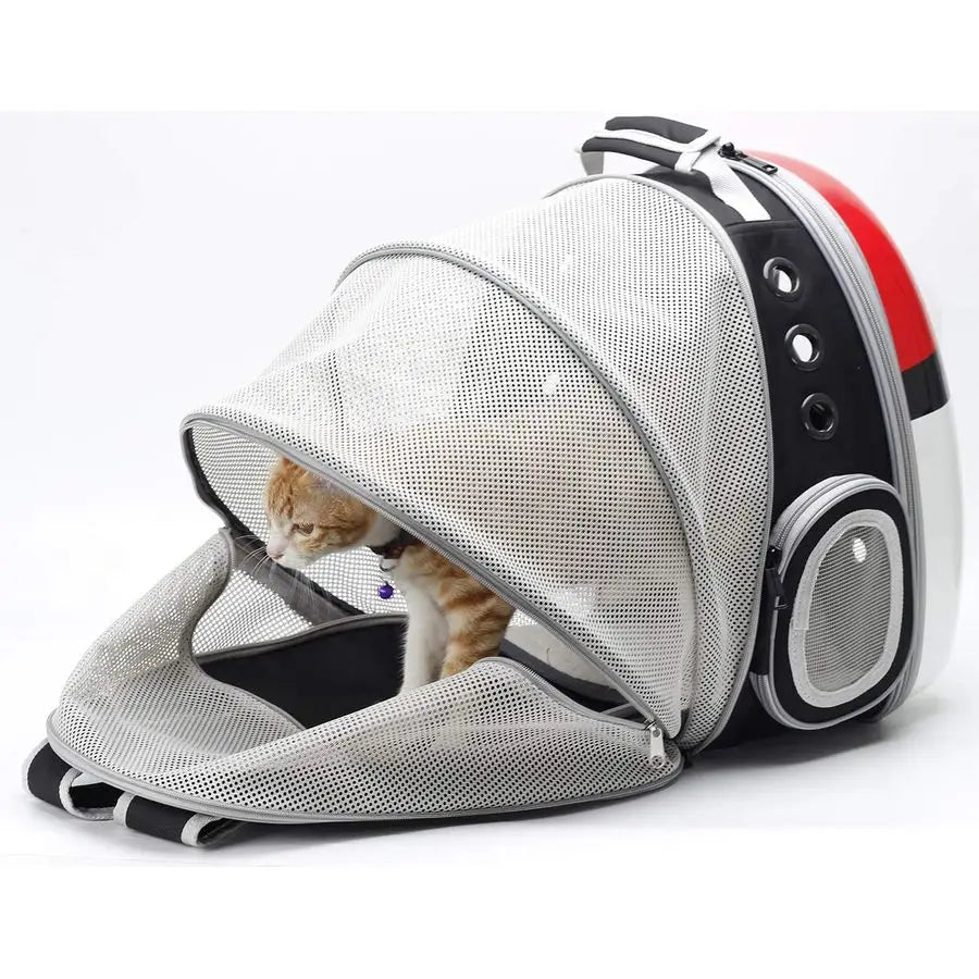 Expandable Cat Carrier Backpack for Cats Kitten Small Puppy, Airline Approved Cat Bubble Backpack