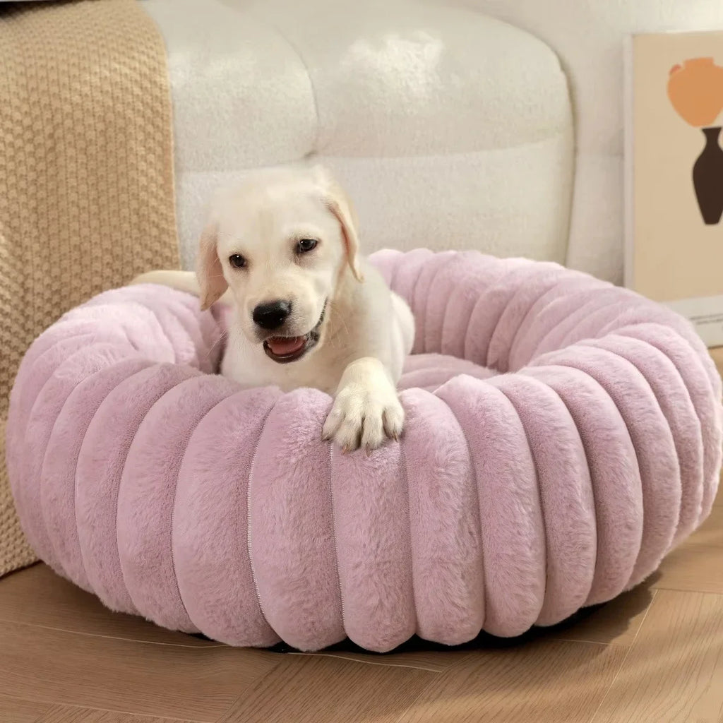 Round Pet Bed for Dog Bed Super Soft Cat/Dog Bed Winter Warm Sleeping