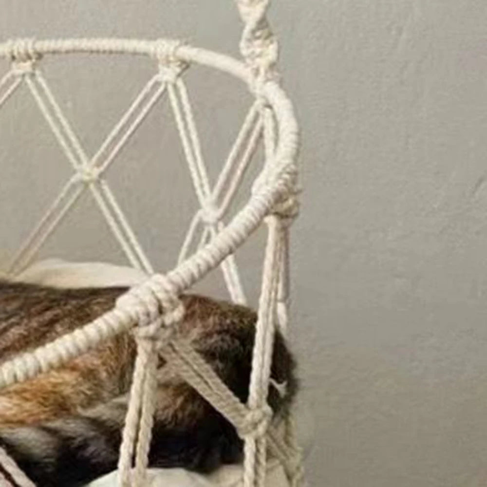 1PC Winter Hand-Woven Kitten Hammock Hanging Cat Bed