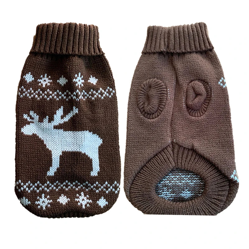 Warm Pet Dog Sweater Winter Dog Clothes for Small Medium Dogs Knitted