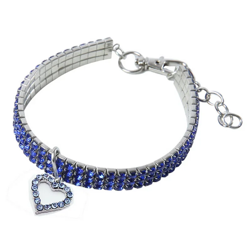 Bling Rhinestone Dog Collar Crystal  Leash For Small Medium Dogs S M L