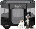 Portable Foldable Pet Playpen for Small Dogs Cats with Carrying Case Grey
