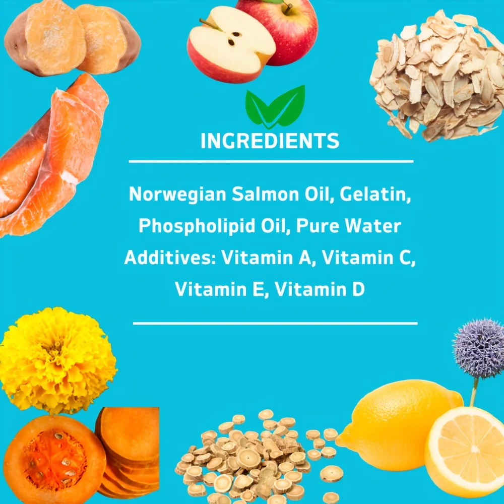 Amazing Omega 3 Fish Oil for Dogs and Cats - Omega 3 for Dogs and Cats Shedding and Skin Health