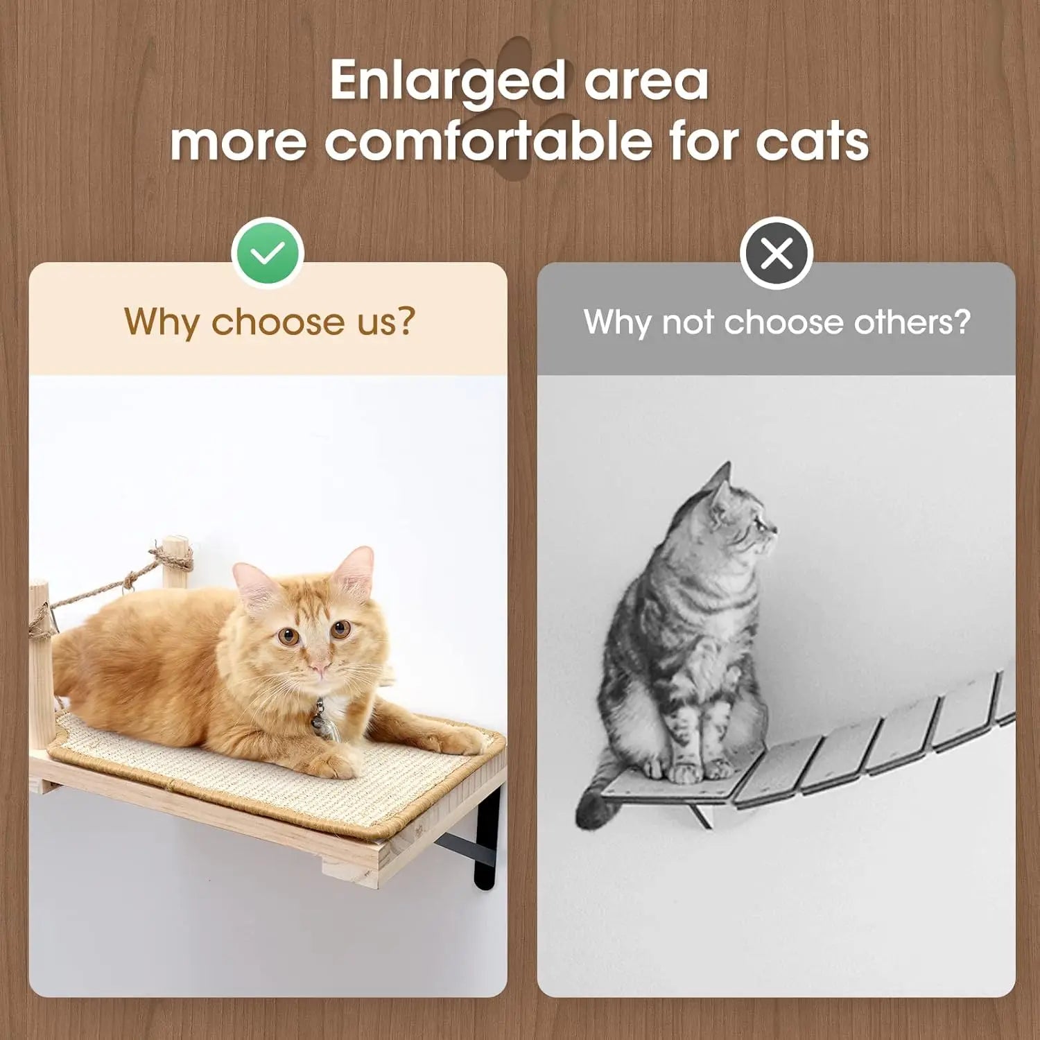 Wall-Mounted Cat Roped Bridge Long for Indoor Cats