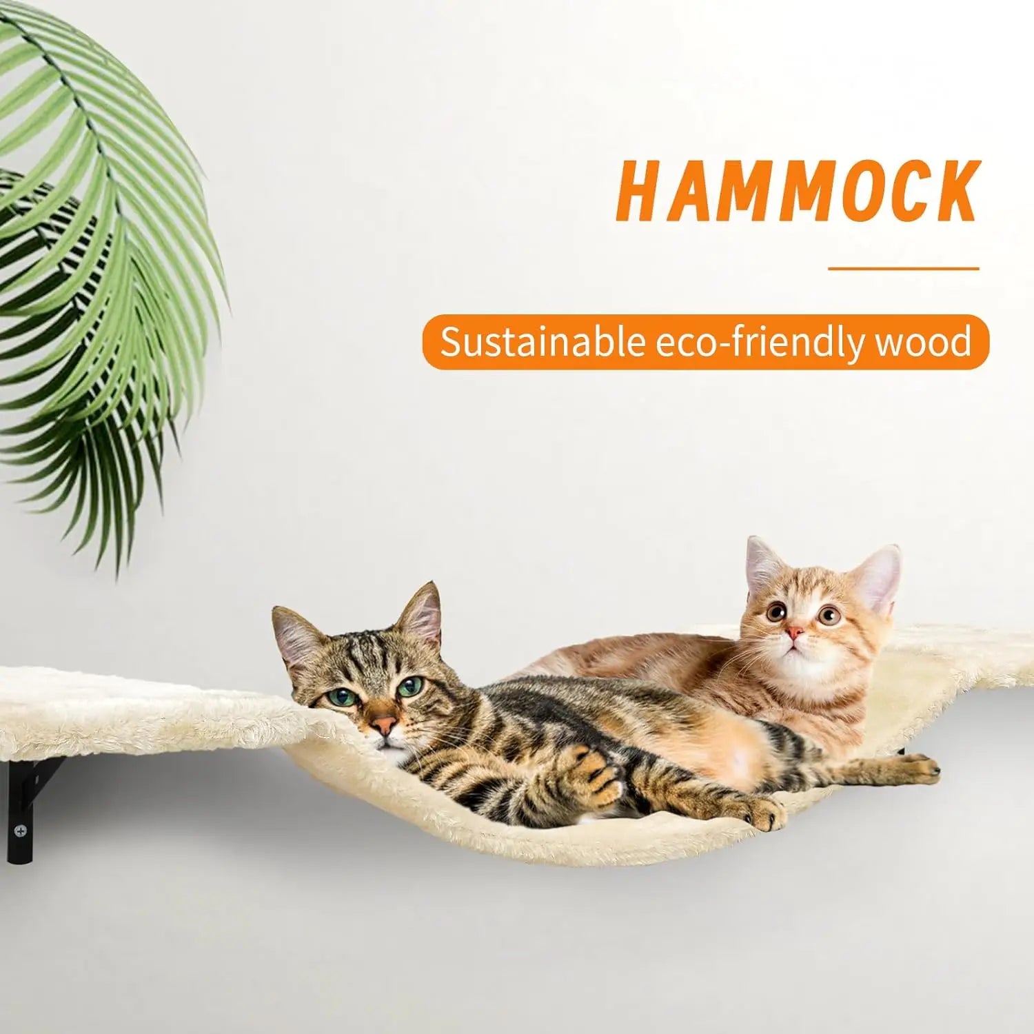 Wall-Mounted Cat Climber Set with Shelves, Perches, Bridge, Hammock & Scratching Board