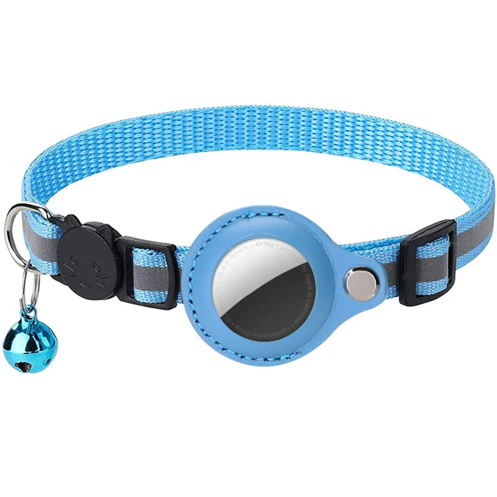 Apple AirTag Pet Collar, Reflective Kitten Collar, Safety Buckle, GPS Tracker Holder, Adjustable
