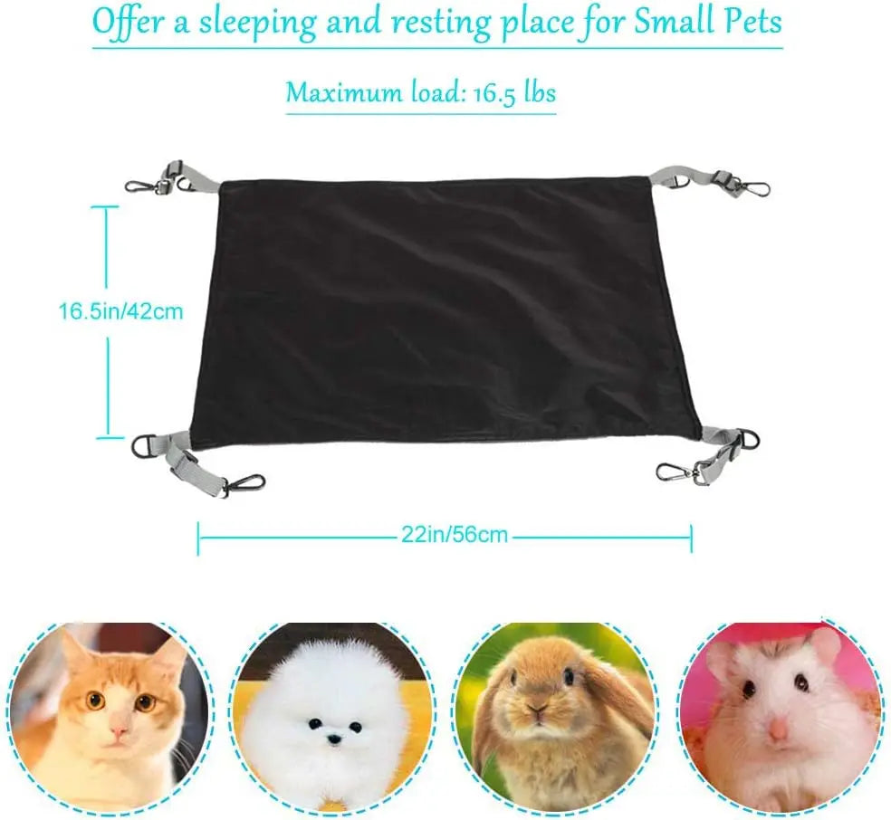 Hanging Cat Hammock, Pet Hammock for Cage, Waterproof Resting Sleepy Pad