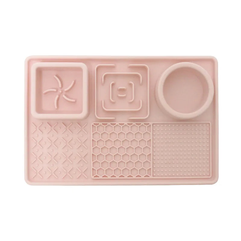 Dog Licking Pad Slow Feeding Bowl Food Grade Silicone Suction Cup  Slowly Feed Plate Pets