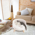 Luxury Cat Bed Soft Warm Plush Fabric Pet Nesting Chair Bed